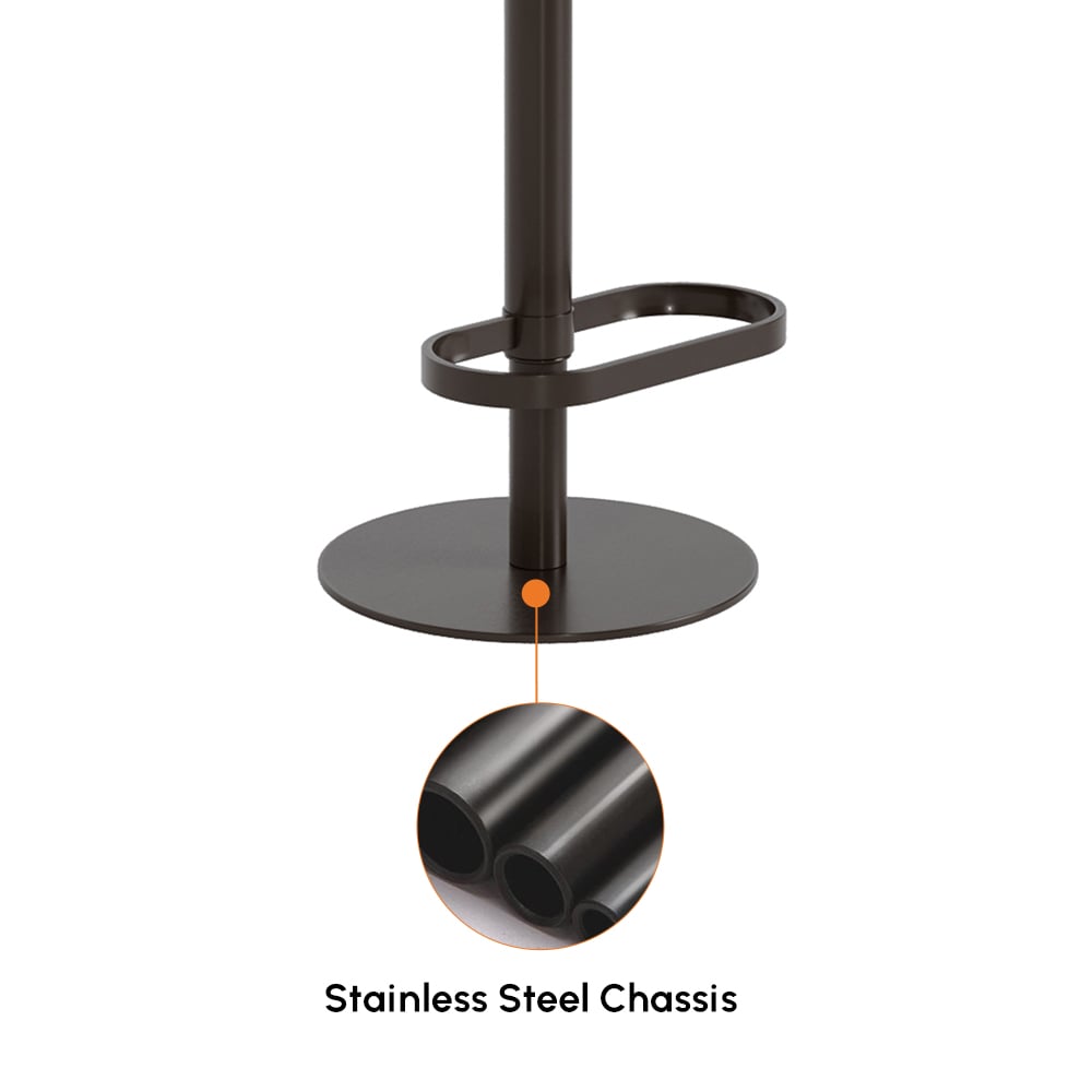 Affordable Luxury Modern Adjustable Swivel Velvet Bar Stools with Upholstery Warm White window image