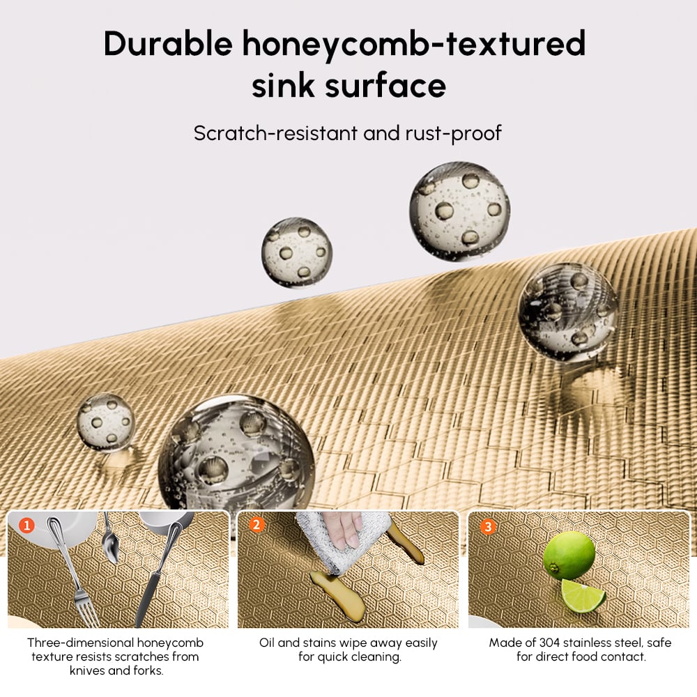 Multi-Function Stainless Steel Kitchen Sink 32.3" × 18.9" with Pull-Out Faucet window image