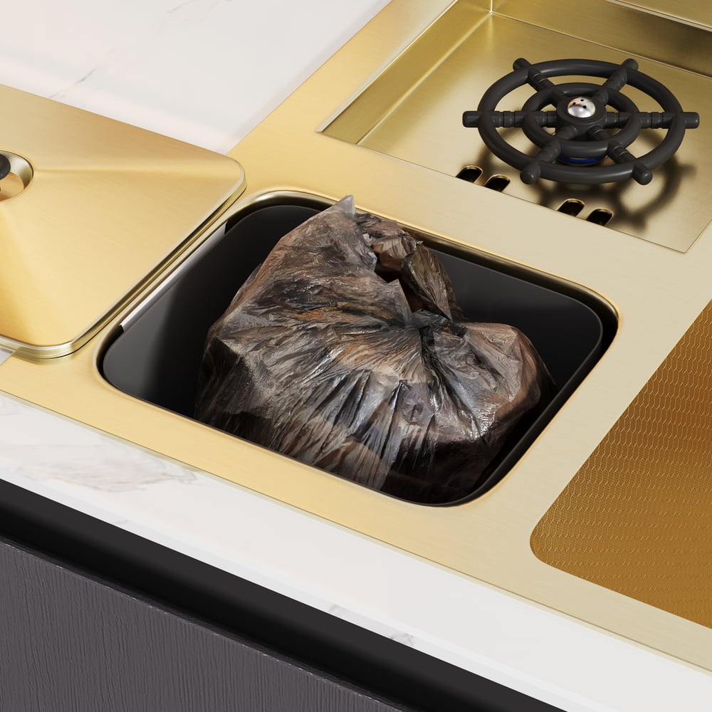 Multi-Function Stainless Steel Kitchen Sink 32.3" × 18.9" with Pull-Out Faucet window image