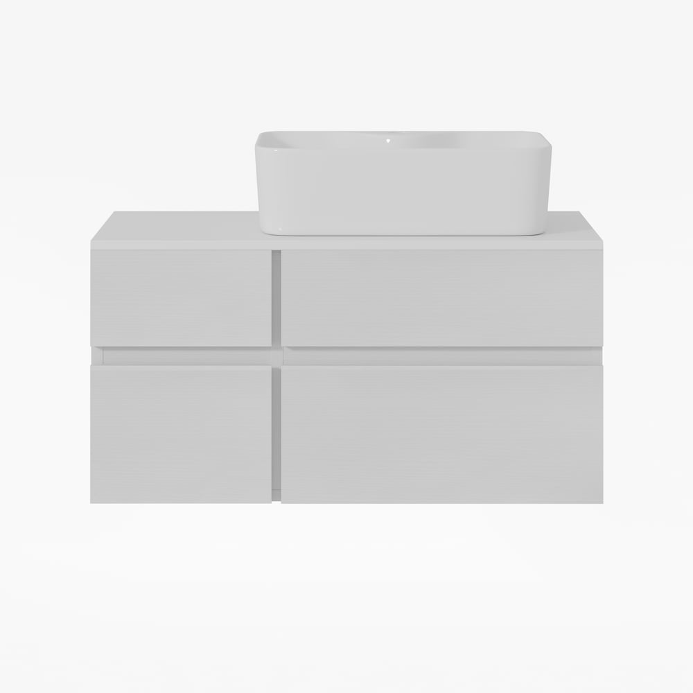 31.5" Bathroom Vanity Set White Modern Floating Bathroom Vanity with Sink window image