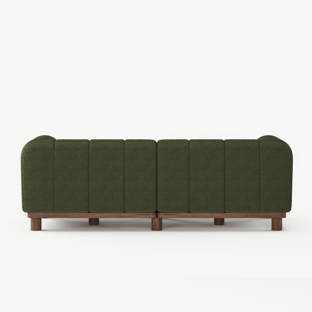 2000mm Boucle 2-Piece Sofa with Wood Legs window image