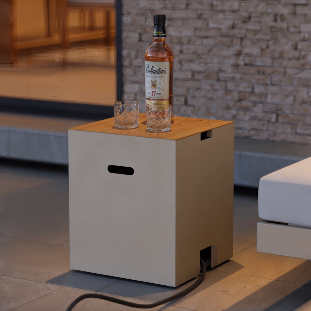 Axis Propane Gas Tank Cover Table for Outdoor Fire Pit (18.5" High) window image