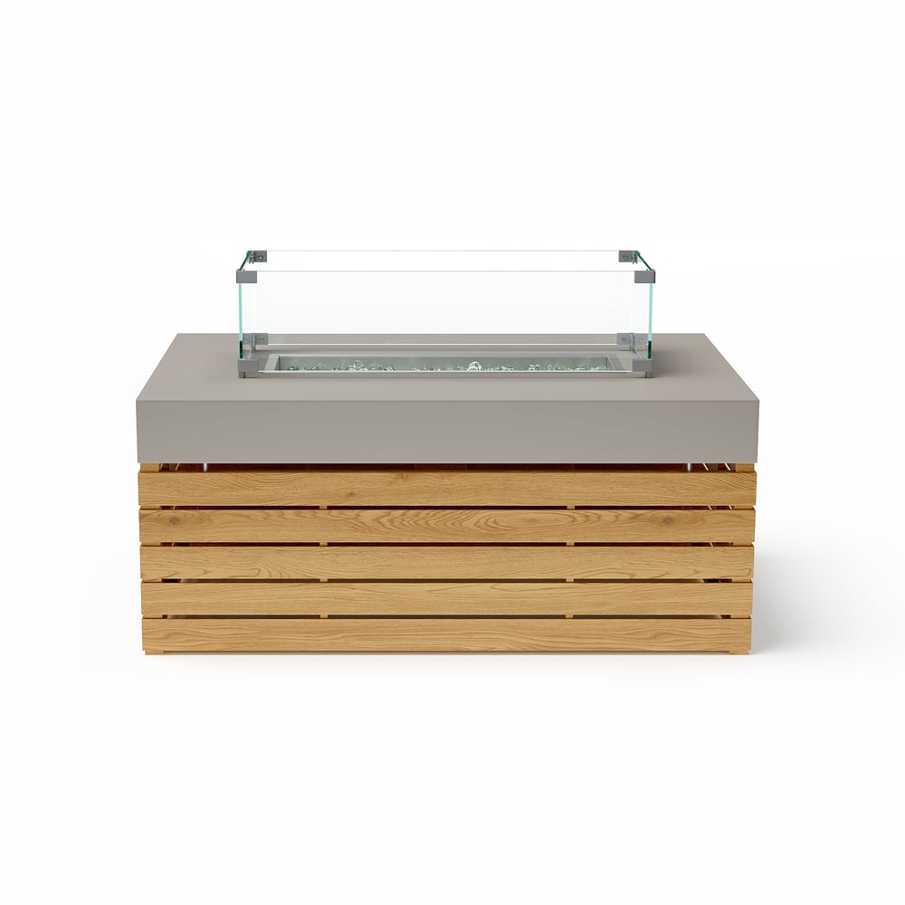 Smokeless Fire Pit With Glass Wind Guard for Outdoor Patio 1000mm window image