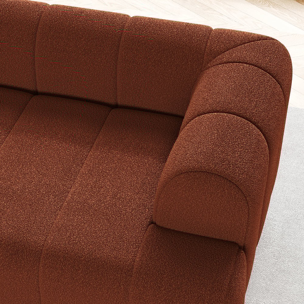 2000mm Boucle 2-Piece Sofa with Wood Legs window image