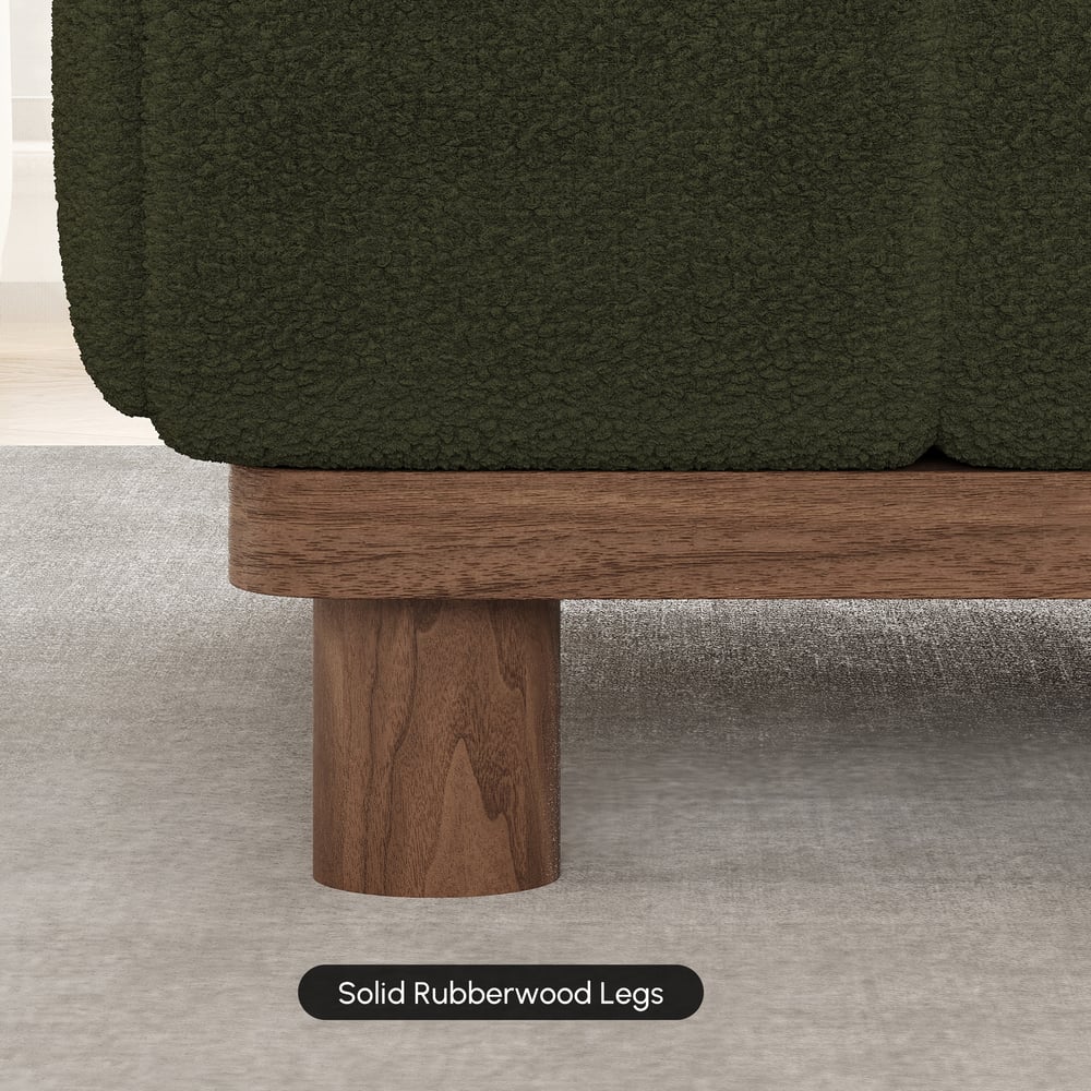 2000mm Boucle 2-Piece Sofa with Wood Legs window image