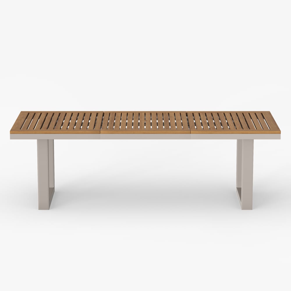 Axis 6-Person Rectangle Wood & Aluminum Outdoor Patio Dining Table window image