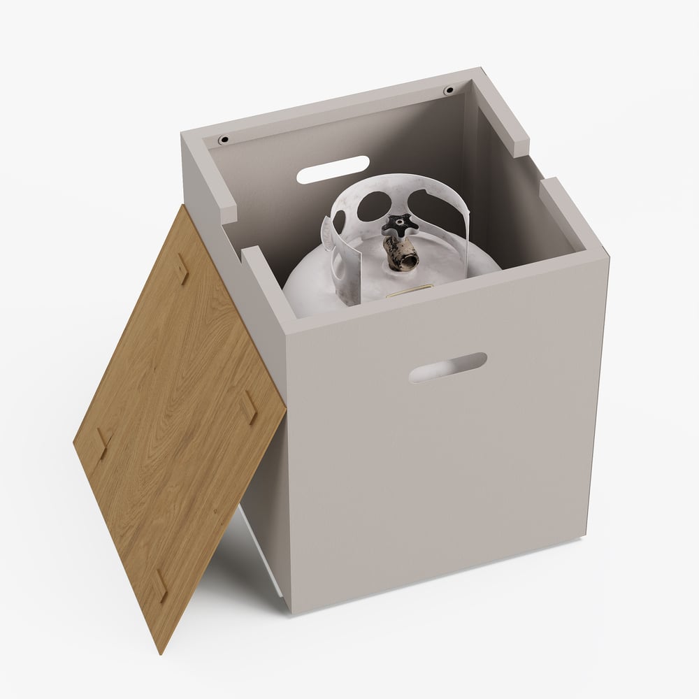 Axis Propane Gas Tank Cover Table for Outdoor Fire Pit (18.5" High) window image