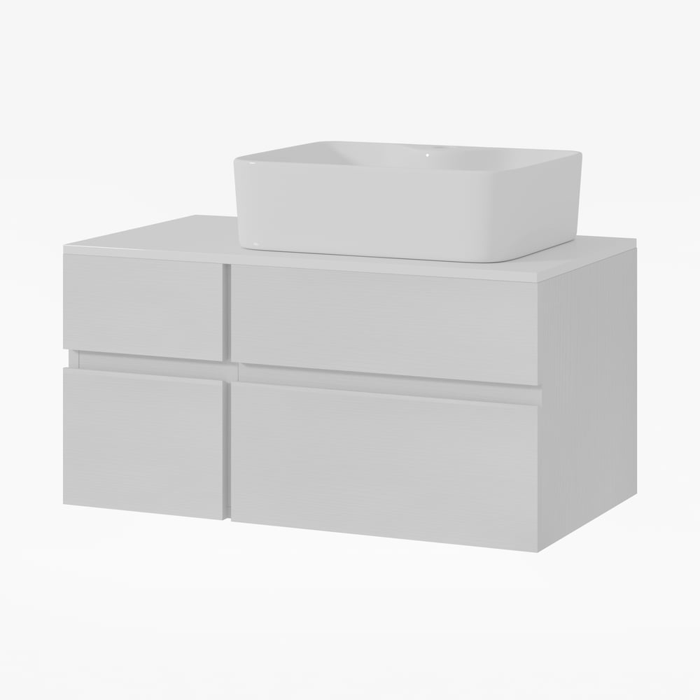 31.5" Bathroom Vanity Set White Modern Floating Bathroom Vanity with Sink window image