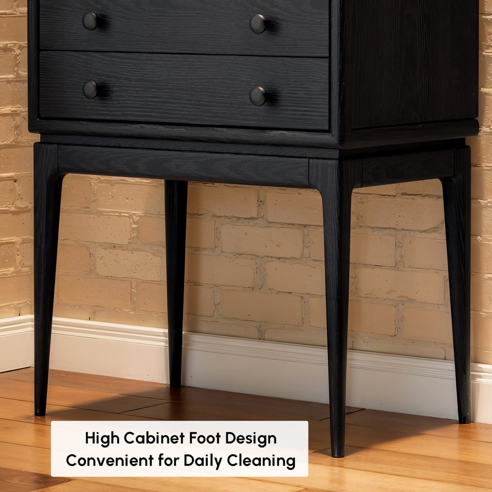 Tanic Mid Century Modern Chest Cabinet with Storage 3 Drawers of Ash Wood window image