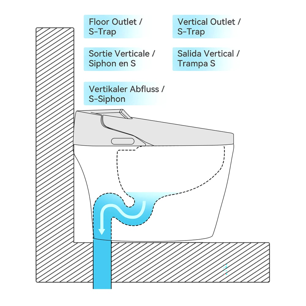 Hynova Automatic Smart Bidet Toilet Matte Black with Built-In Tank 1.28 GPF window image