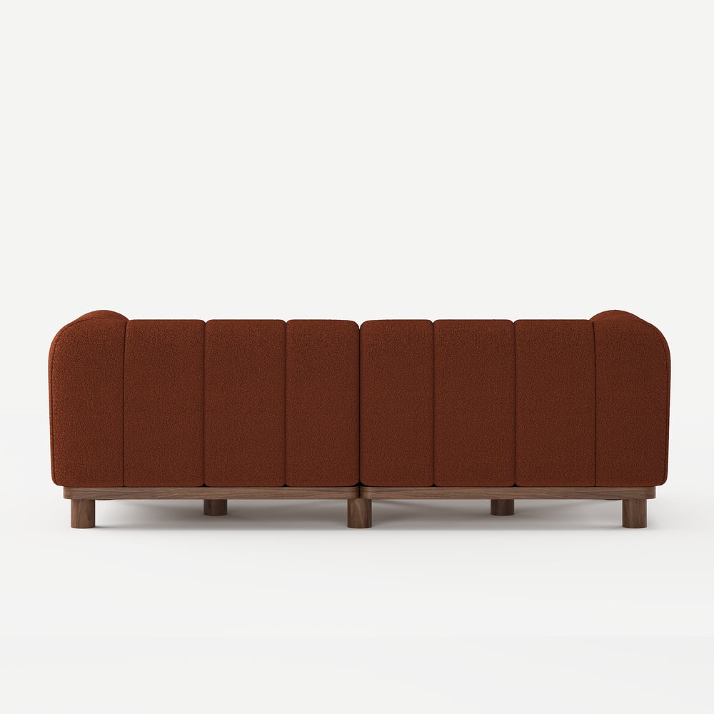 2000mm Boucle 2-Piece Sofa with Wood Legs window image