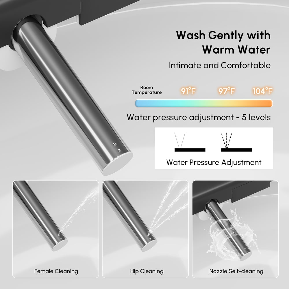 Hynova Automatic Smart Bidet Toilet Matte Black with Built-In Tank 1.28 GPF window image