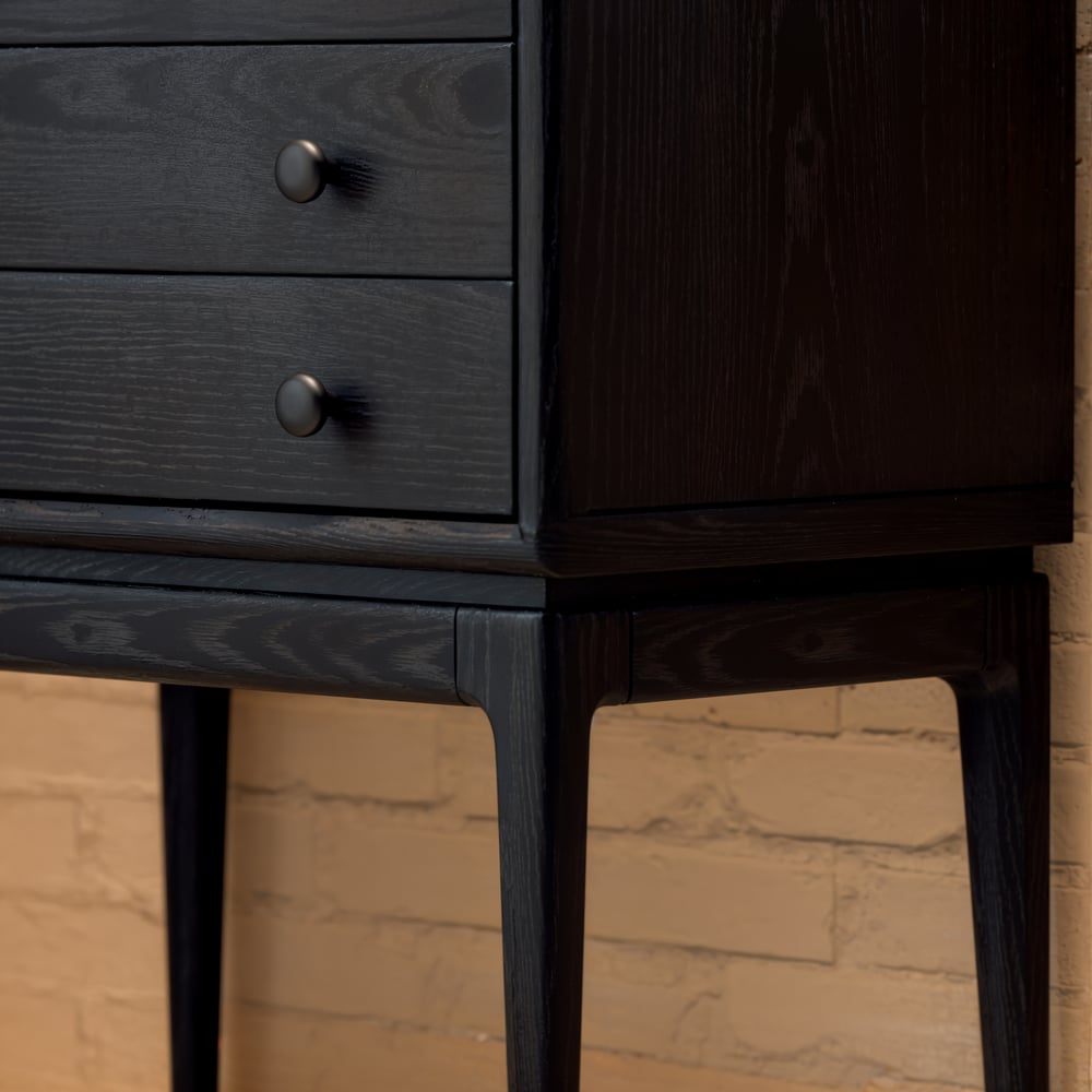 Tanic Mid Century Modern Chest Cabinet with Storage 3 Drawers of Ash Wood window image