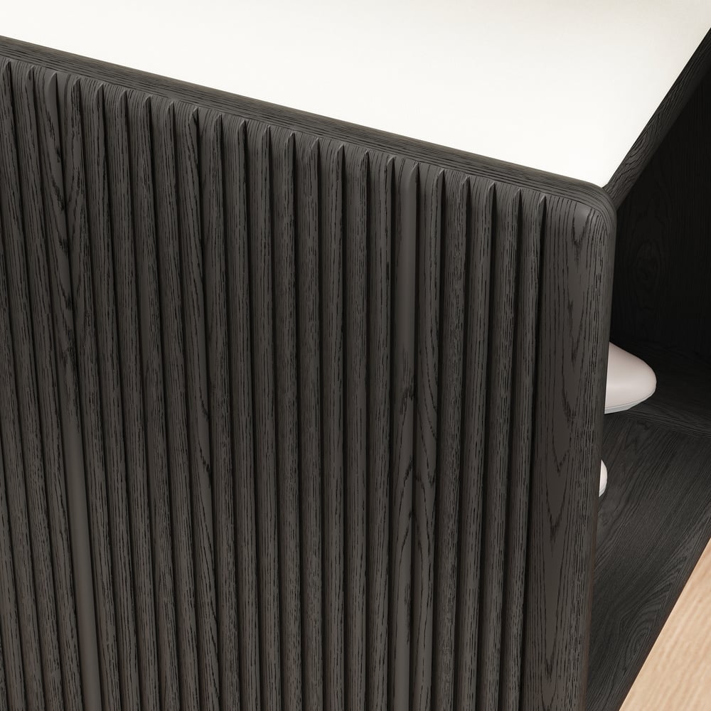 1010mm Wood Shoe Storage Entryway Bench Leather Upholstered window image