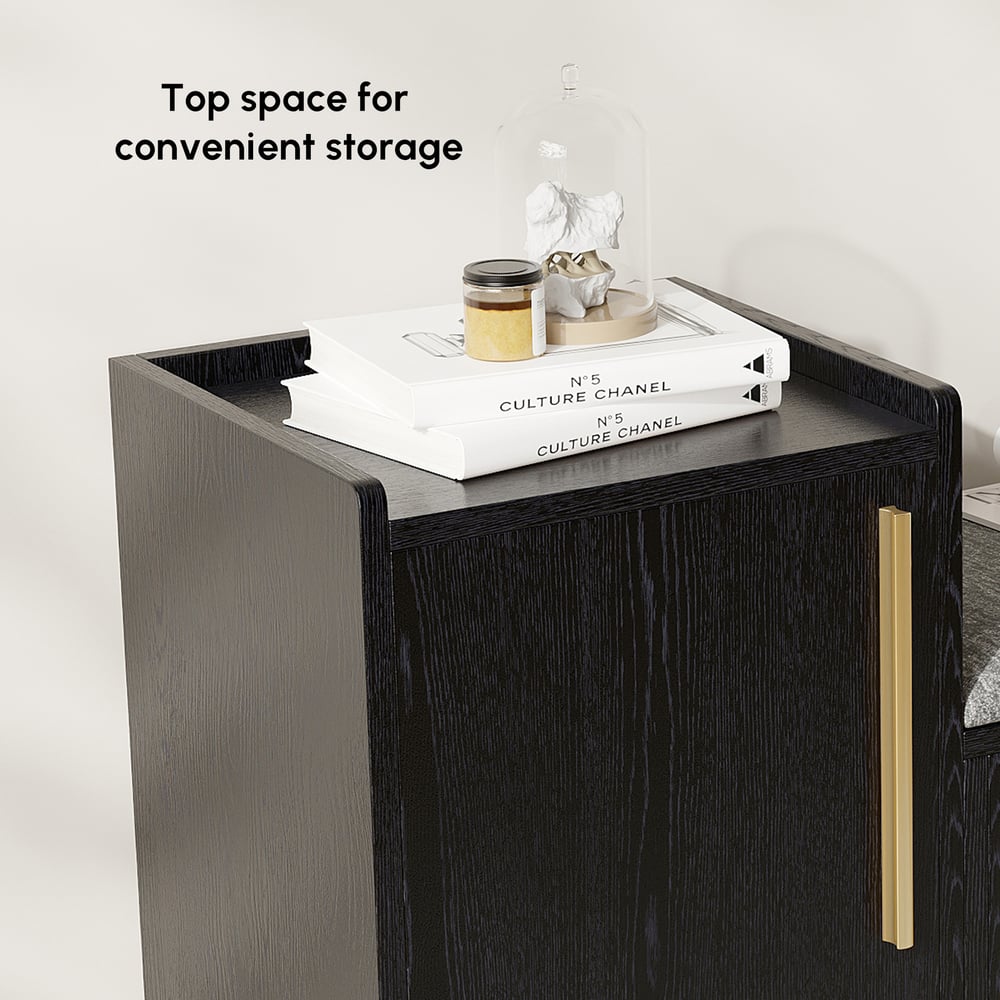 Banco de armazenamento de sapatos de madeira preta de 1200 mm com 3 portas e 5 prateleiras para entrada Imagem da janela