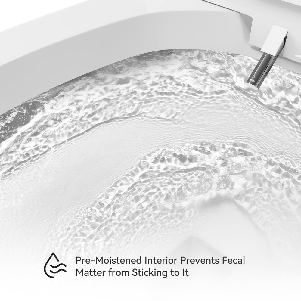 Hynova AX2 Pro Automatic Smart Bidet Toilet with Aromatherapy White 1.28 GPF window image