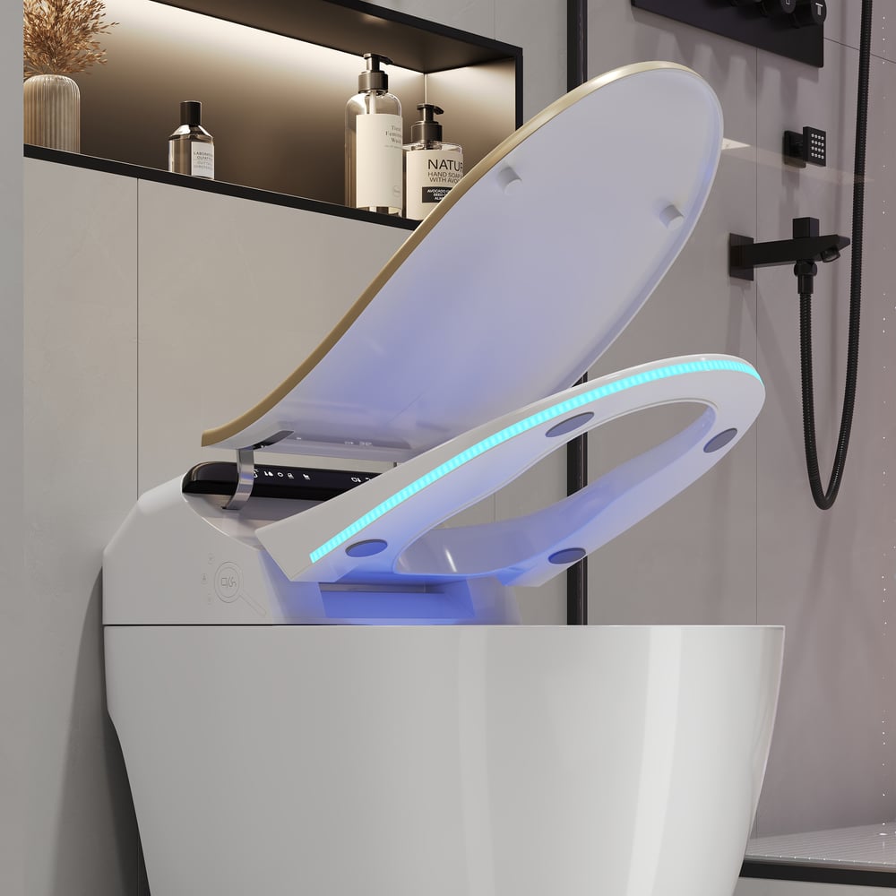 Hynova AX2 Pro Automatic Smart Bidet Toilet with Aromatherapy White 1.28 GPF window image