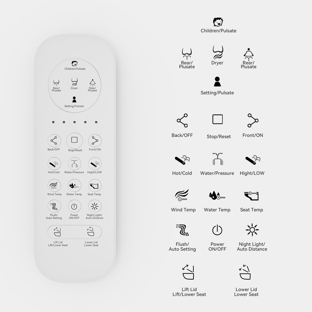 Hynova AX2 Pro Automatic Smart Bidet Toilet with Aromatherapy White 1.28 GPF window image