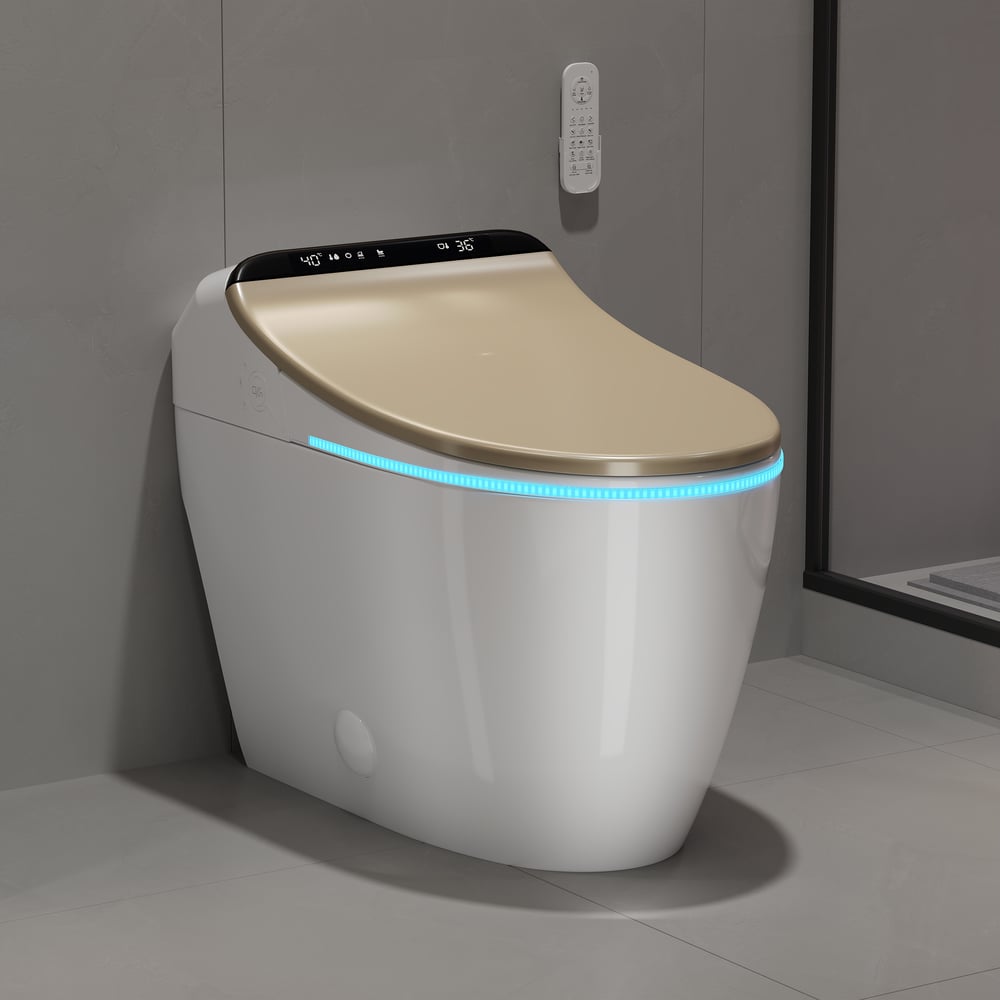 Hynova AX2 Pro Automatic Smart Bidet Toilet with Aromatherapy White 1.28 GPF window image