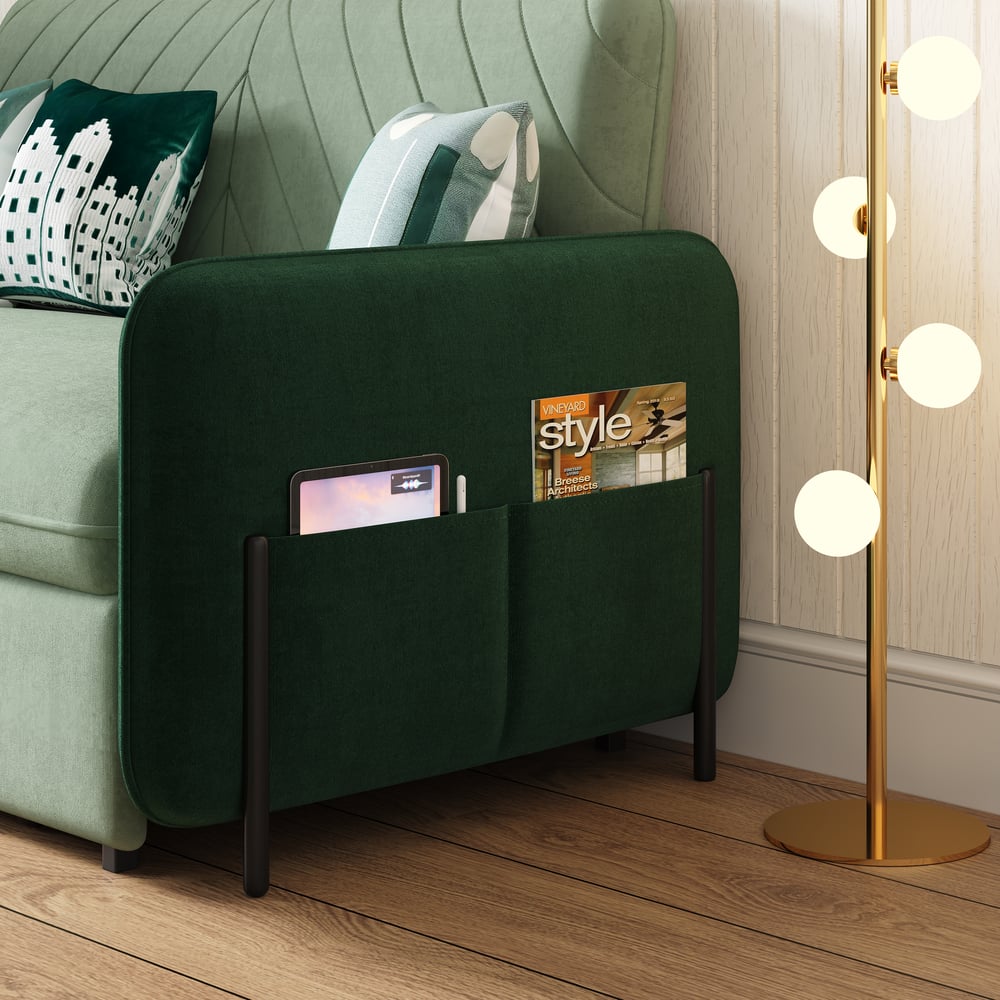 54" Full 2-Seater Velvet Convertible Sleeper Sofa window image