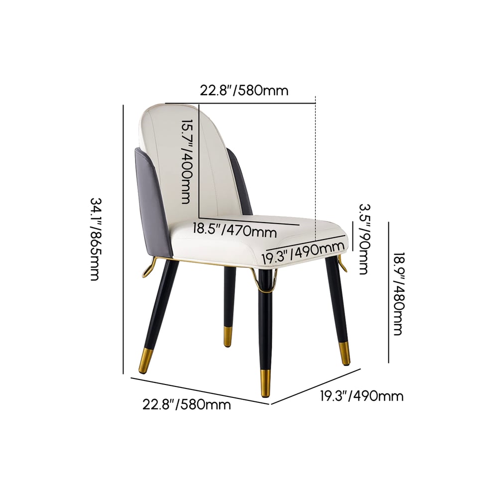 Luxotic 1800mm Modern Stone Top Dining Table with 6 Chairs in Gold weights dimensions image