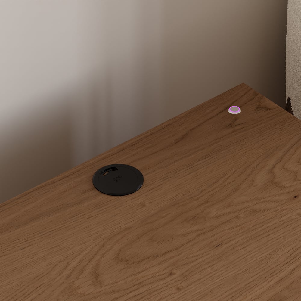 Krila Floating 3-Drawer LED Smart Nightstand with Light window image