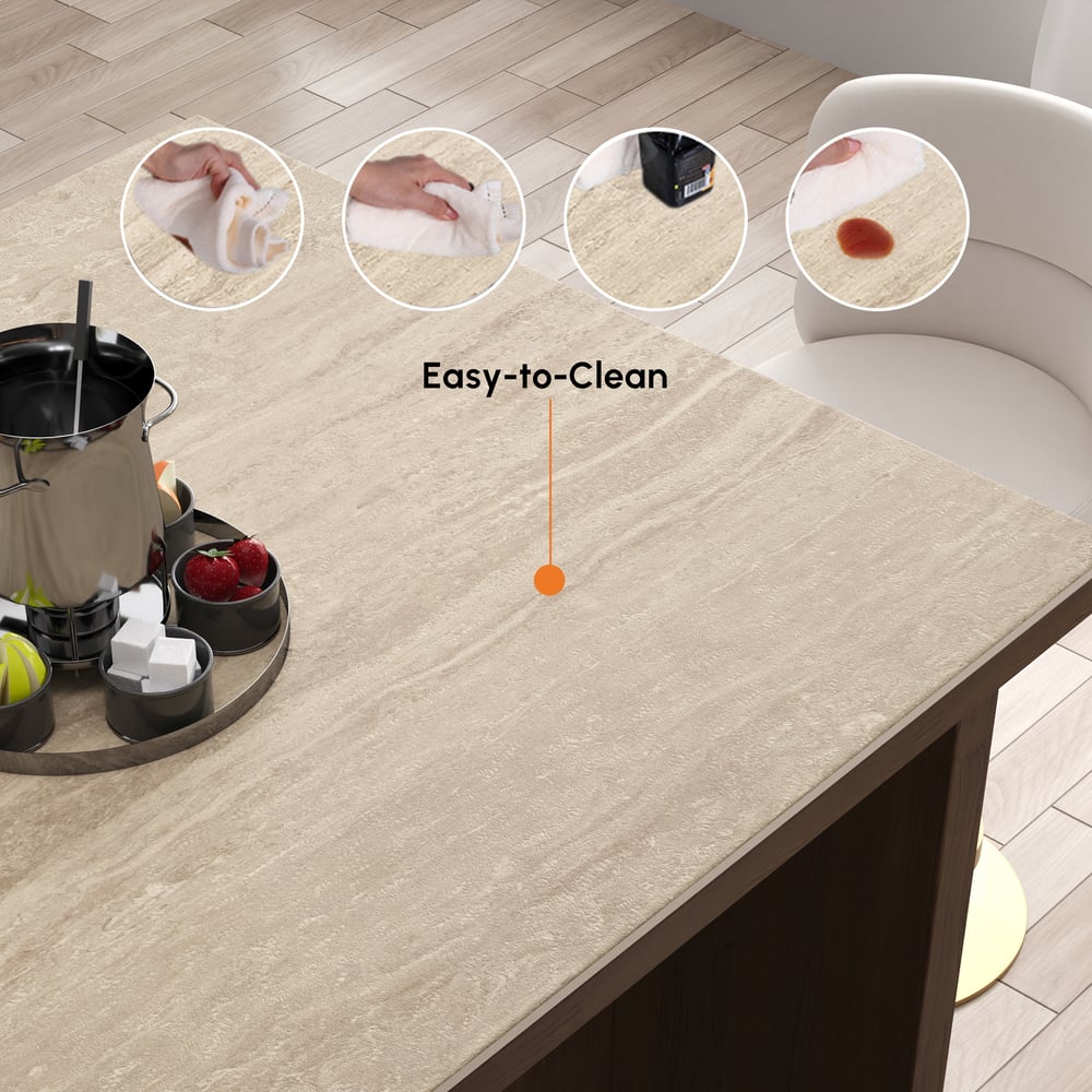 70.9" Modern Style Sintered Stone Kitchen Islands with Multi-Storage Walnut window image