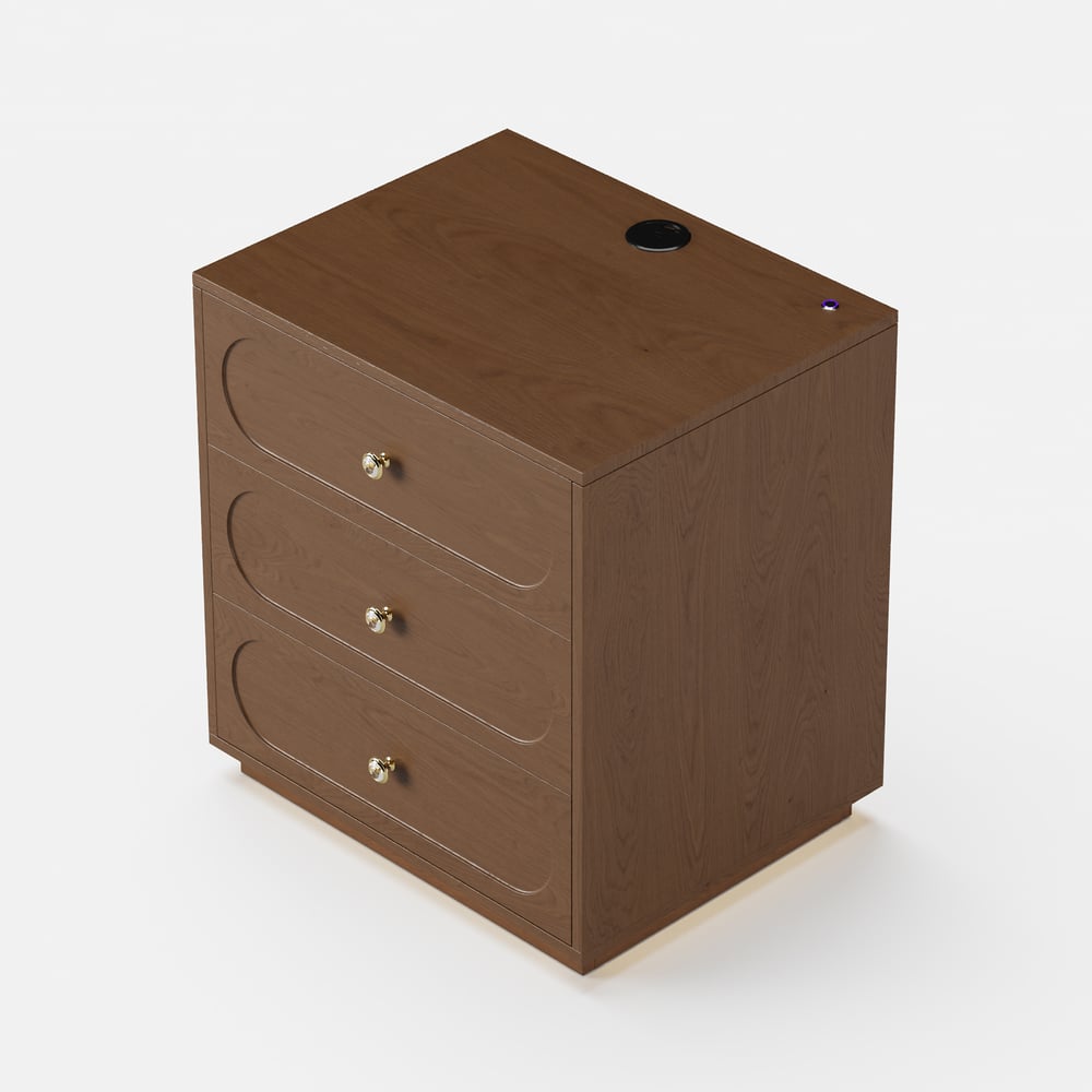 Krila Floating 3-Drawer LED Smart Nightstand with Light window image