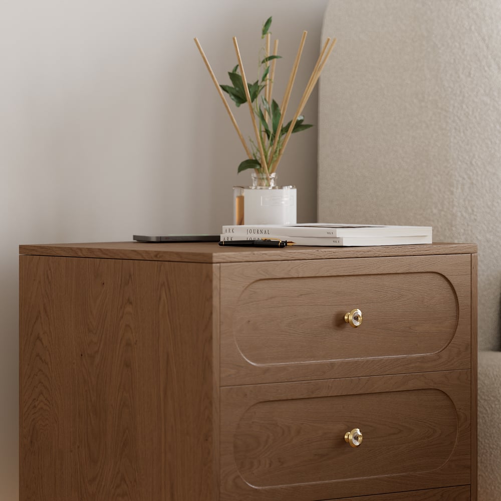 Krila Floating 3-Drawer LED Smart Nightstand with Light window image