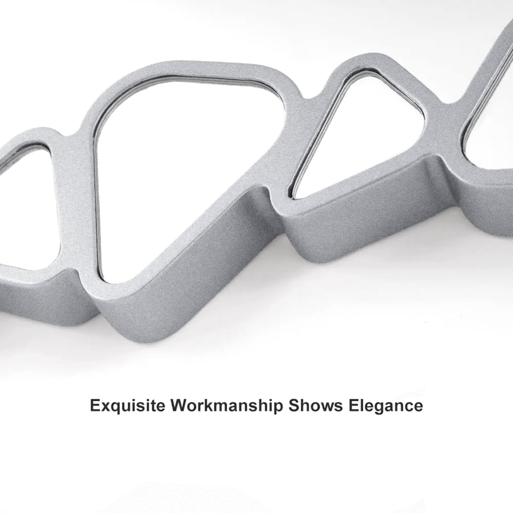 Miroir mural argenté moderne de 600 mm — Miroir décoratif rond image de fenêtre