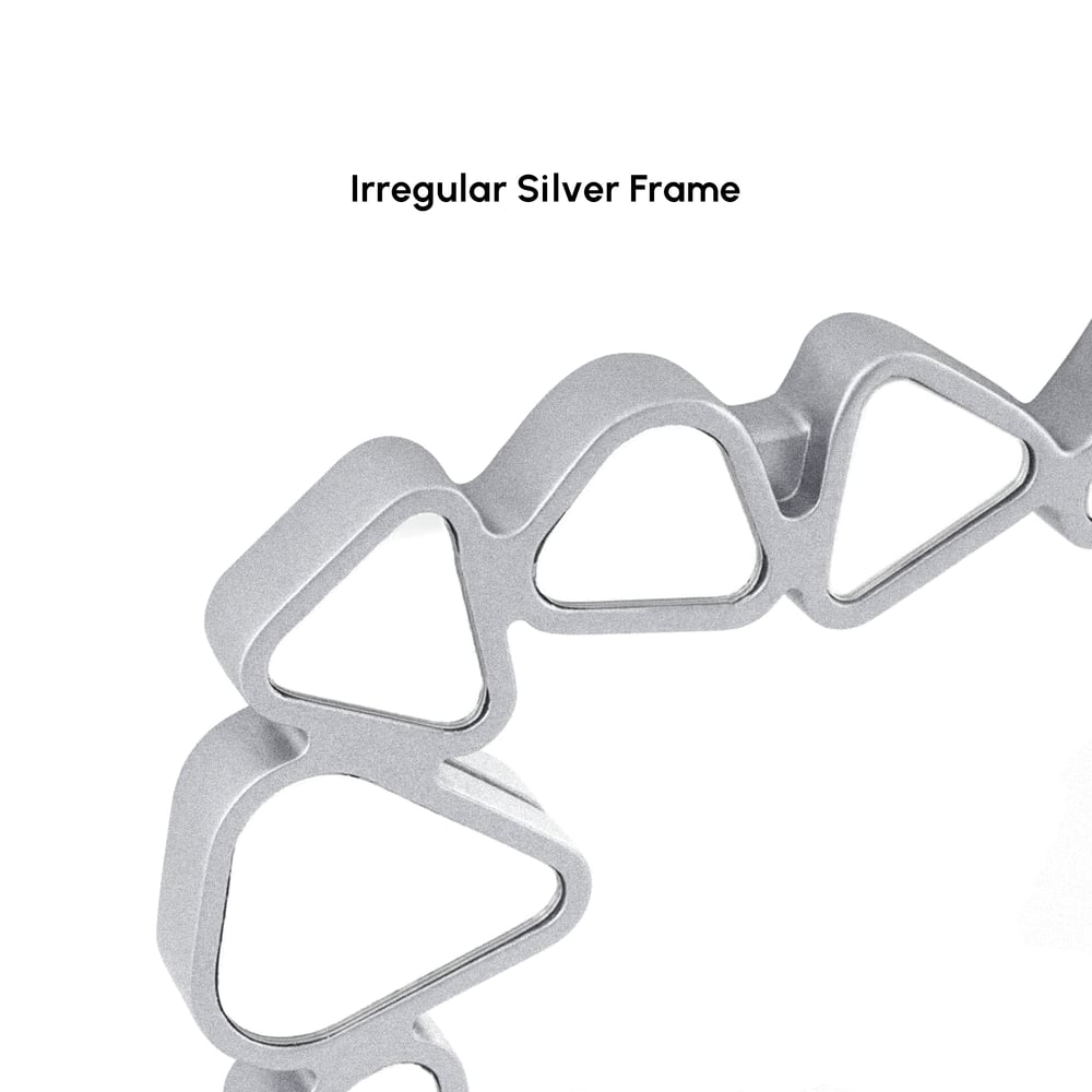 Miroir mural argenté moderne de 600 mm — Miroir décoratif rond image de fenêtre