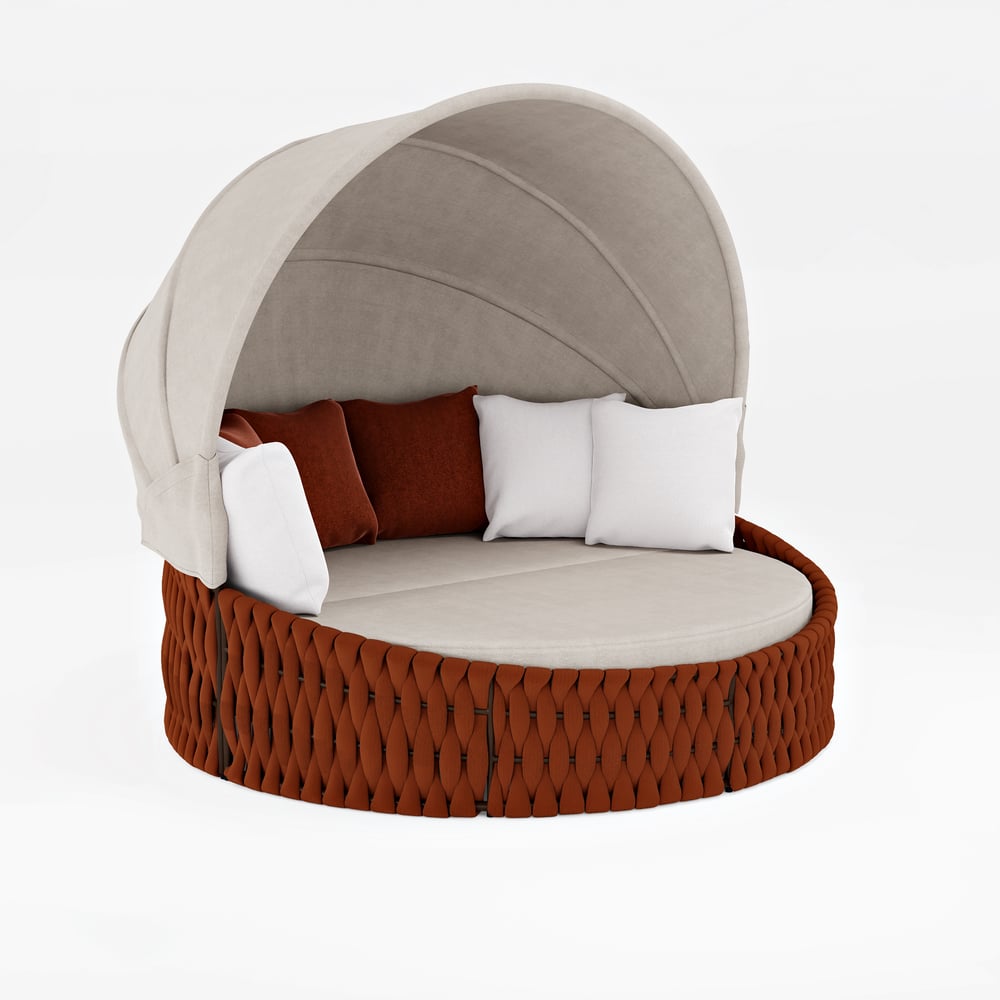 Tatta 2 Pieces Weather Proof and Foldable Sun Canopy Outdoor Daybed window image