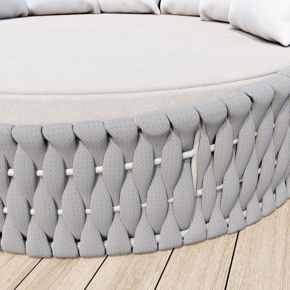 Tatta 2 Pieces Weather Proof and Foldable Sun Canopy Outdoor Daybed window image