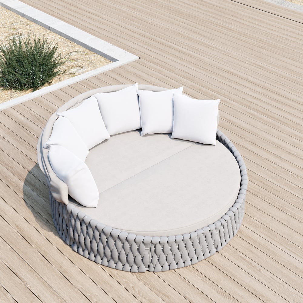 Tatta 2 Pieces Weather Proof and Foldable Sun Canopy Outdoor Daybed window image