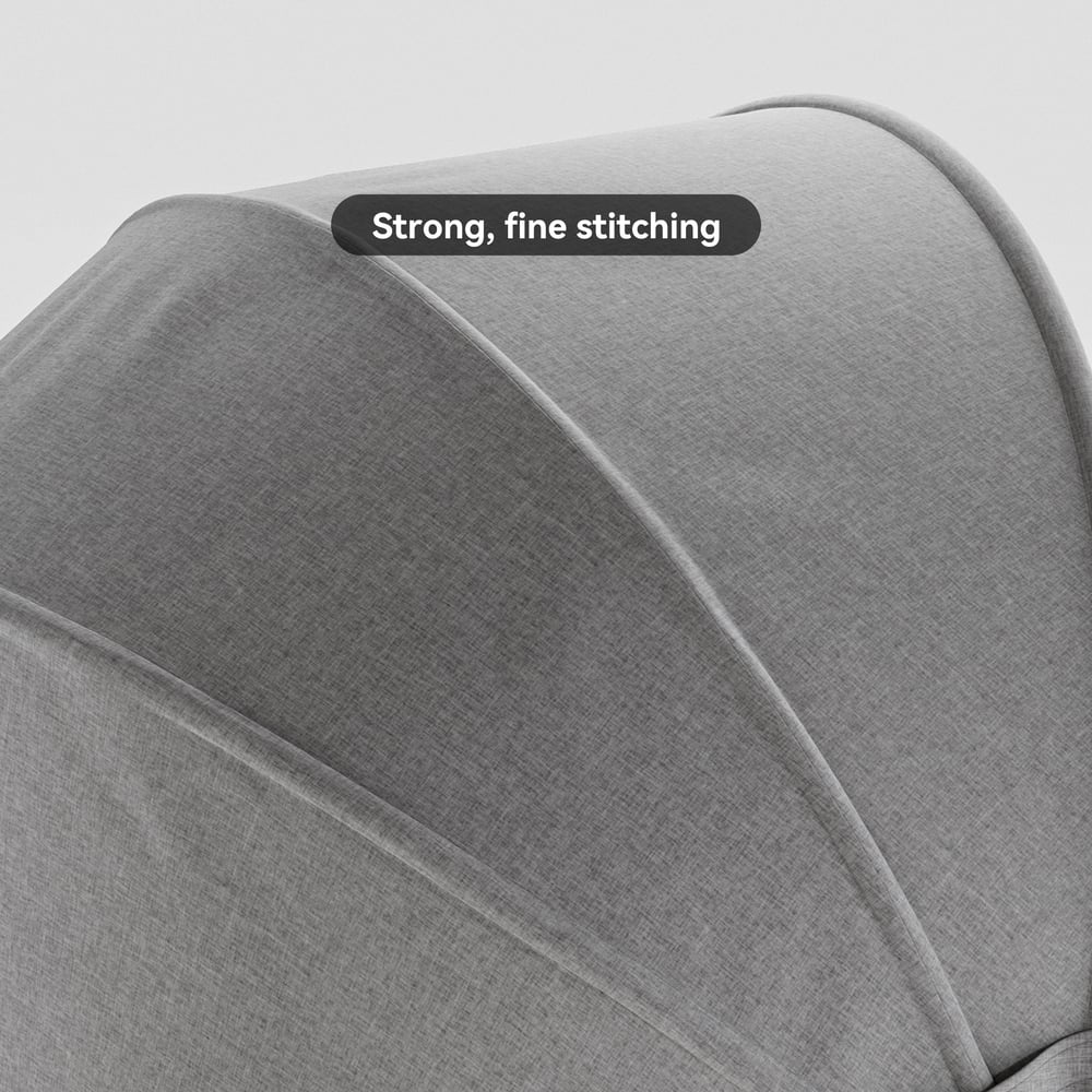 Tatta Weatherproof Dark Gray Braided Garden Sun Island with Aluminum Frame & Sun Canopy window image