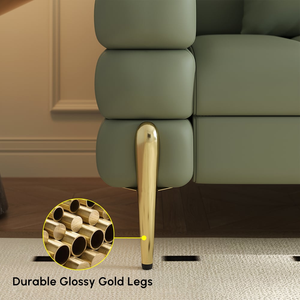 Aurora 2300mm Faux Leather 3-Seat Chaise Sofa with Ottomans window image