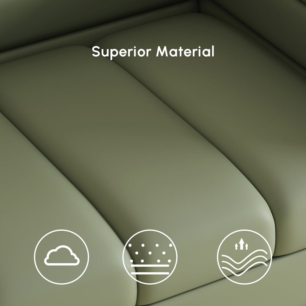 Aurora 2300mm Faux Leather 3-Seat Chaise Sofa with Ottomans window image