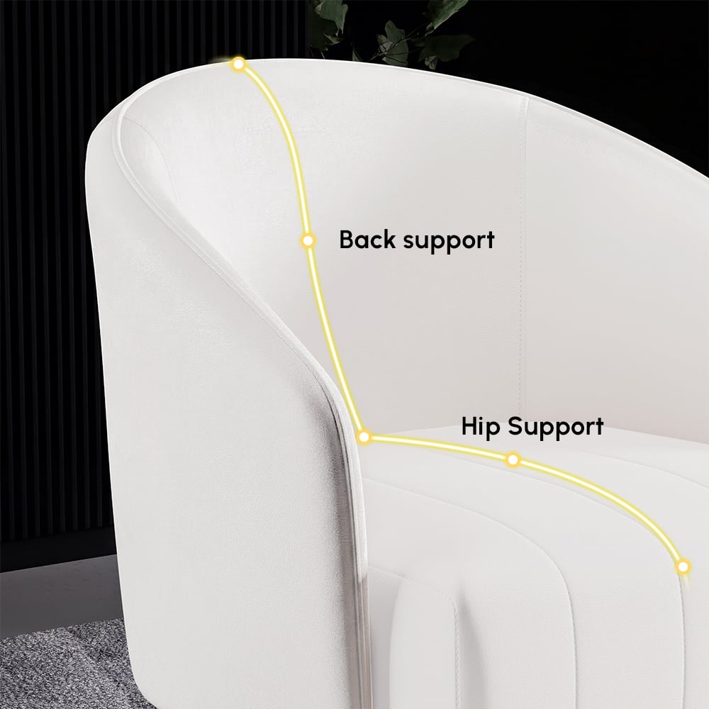 Cadeira de couro sintético com encosto alto Imagem da janela