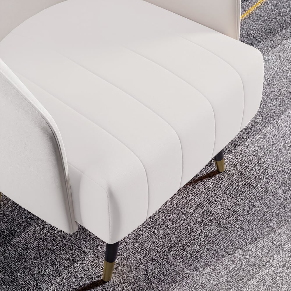 Cadeira de couro sintético com encosto alto Imagem da janela