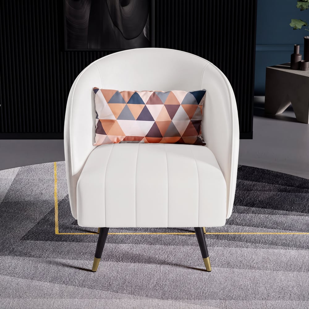 Cadeira de couro sintético com encosto alto Imagem da janela