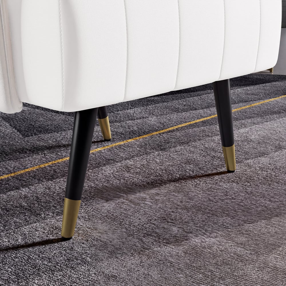 Cadeira de couro sintético com encosto alto Imagem da janela