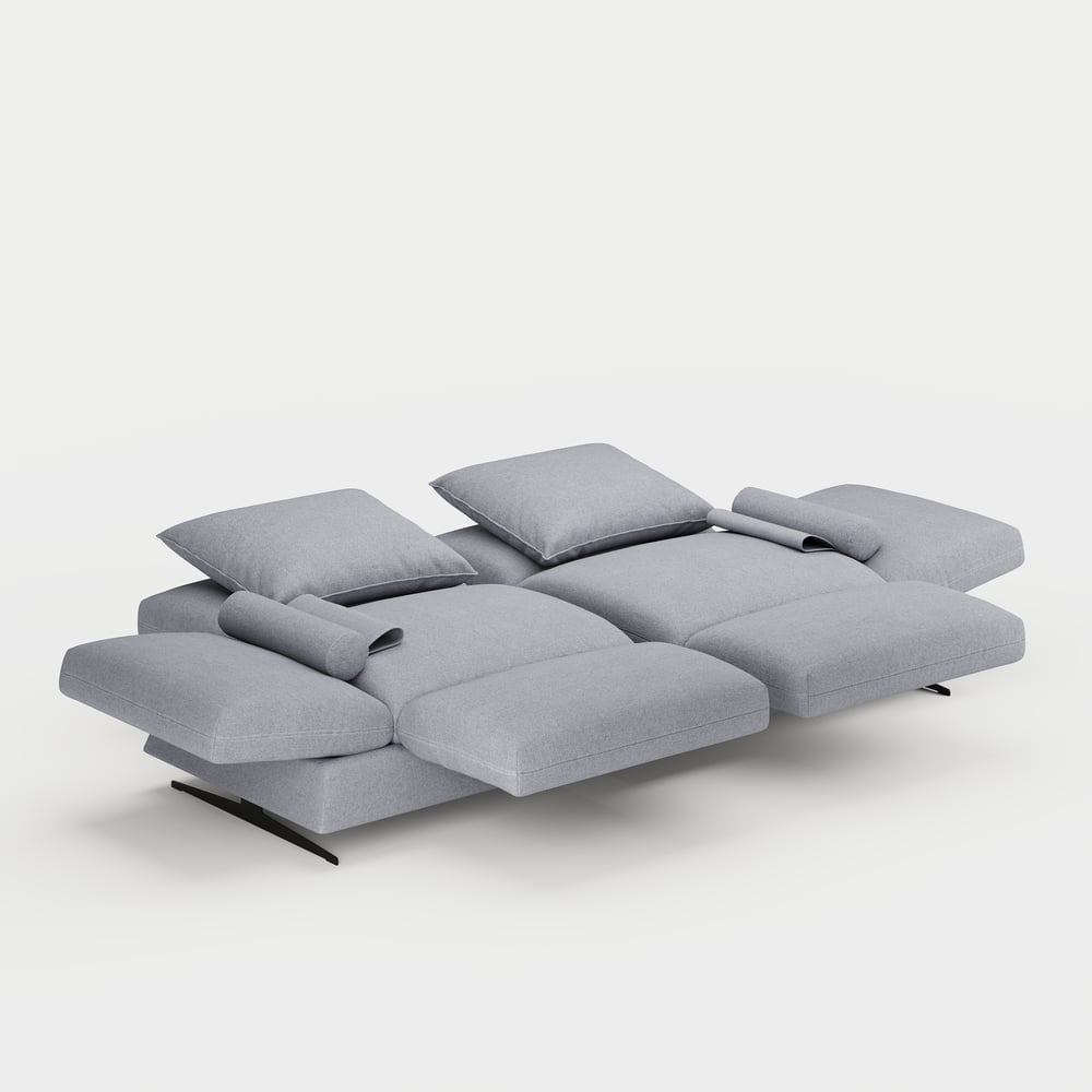 Canapé-lit convertible 2 places en lin image de fenêtre