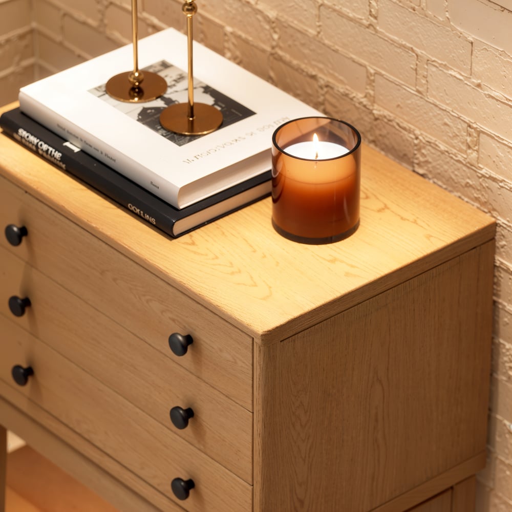 Tanic Mid Century Modern Chest Cabinet with Storage 3 Drawers of Ash Wood window image