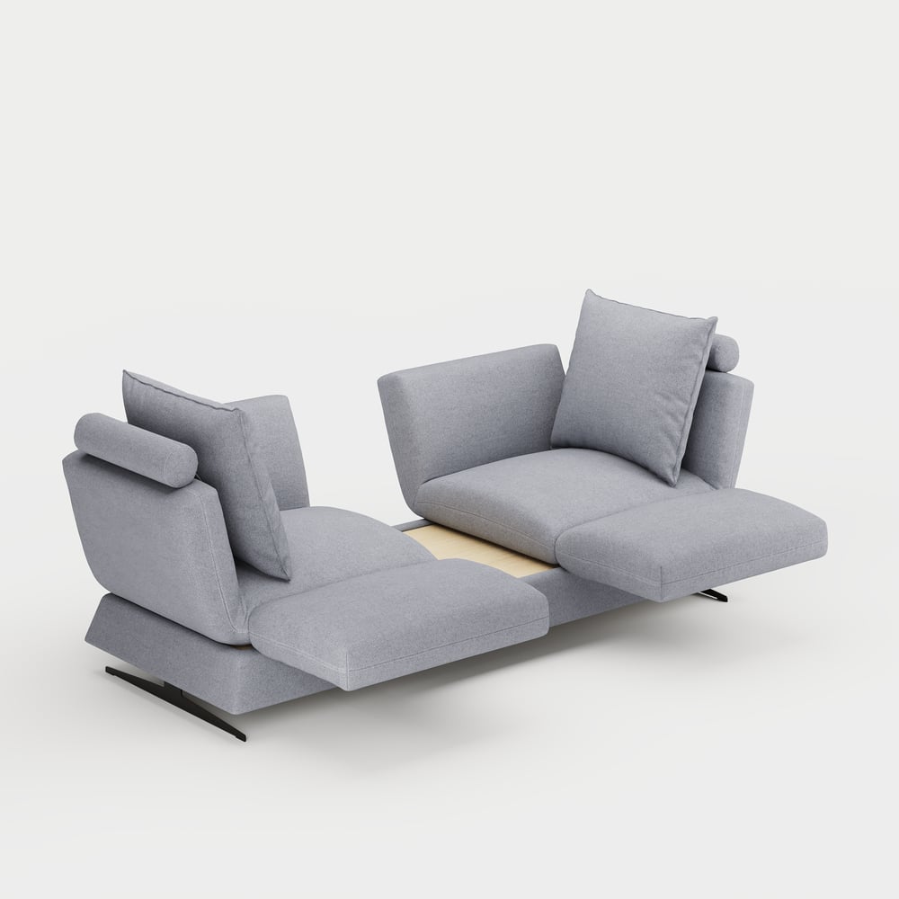 Canapé-lit convertible 2 places en lin image de fenêtre