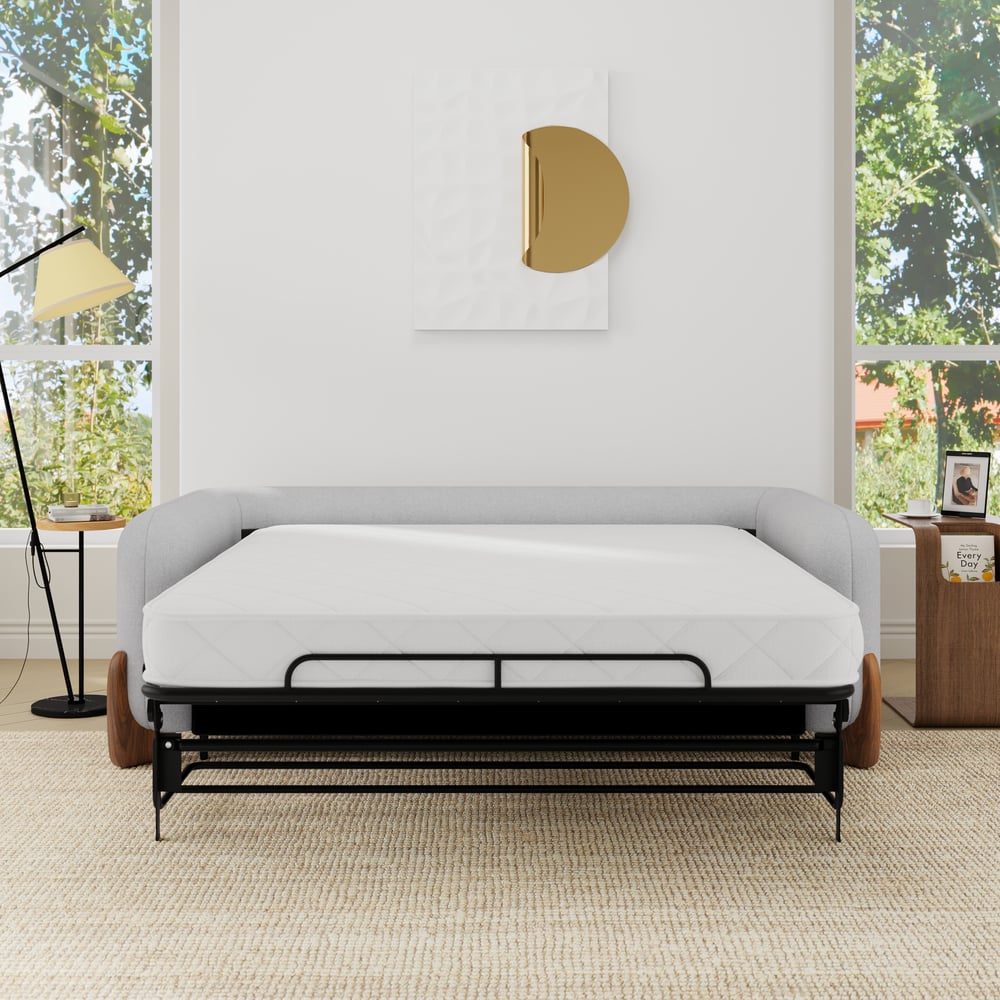Curva Queen 3-Seater Sofa Bed Linen Pop Up Sleeper Sofa with Mattress window image