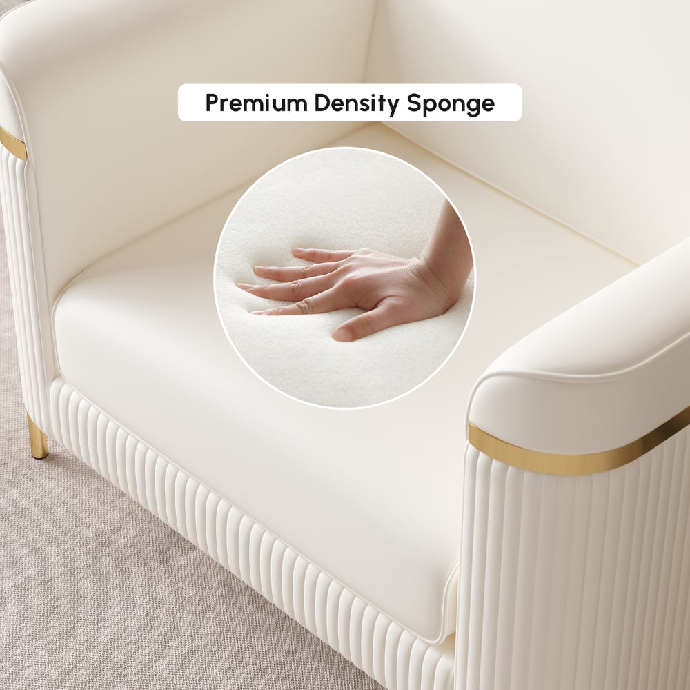 Vertex Modern Leather 3-Piece Living Room Sofa Set window image