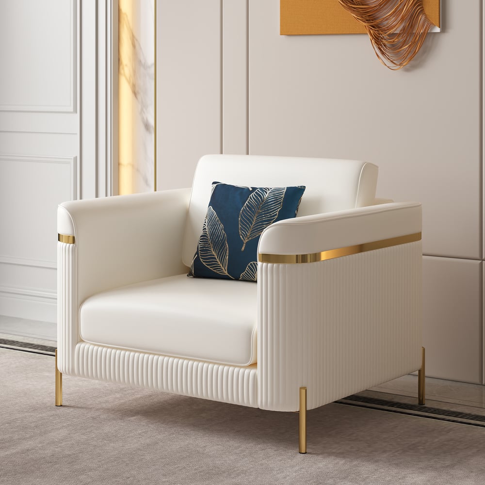 Vertex Modern Leather 3-Piece Living Room Sofa Set window image