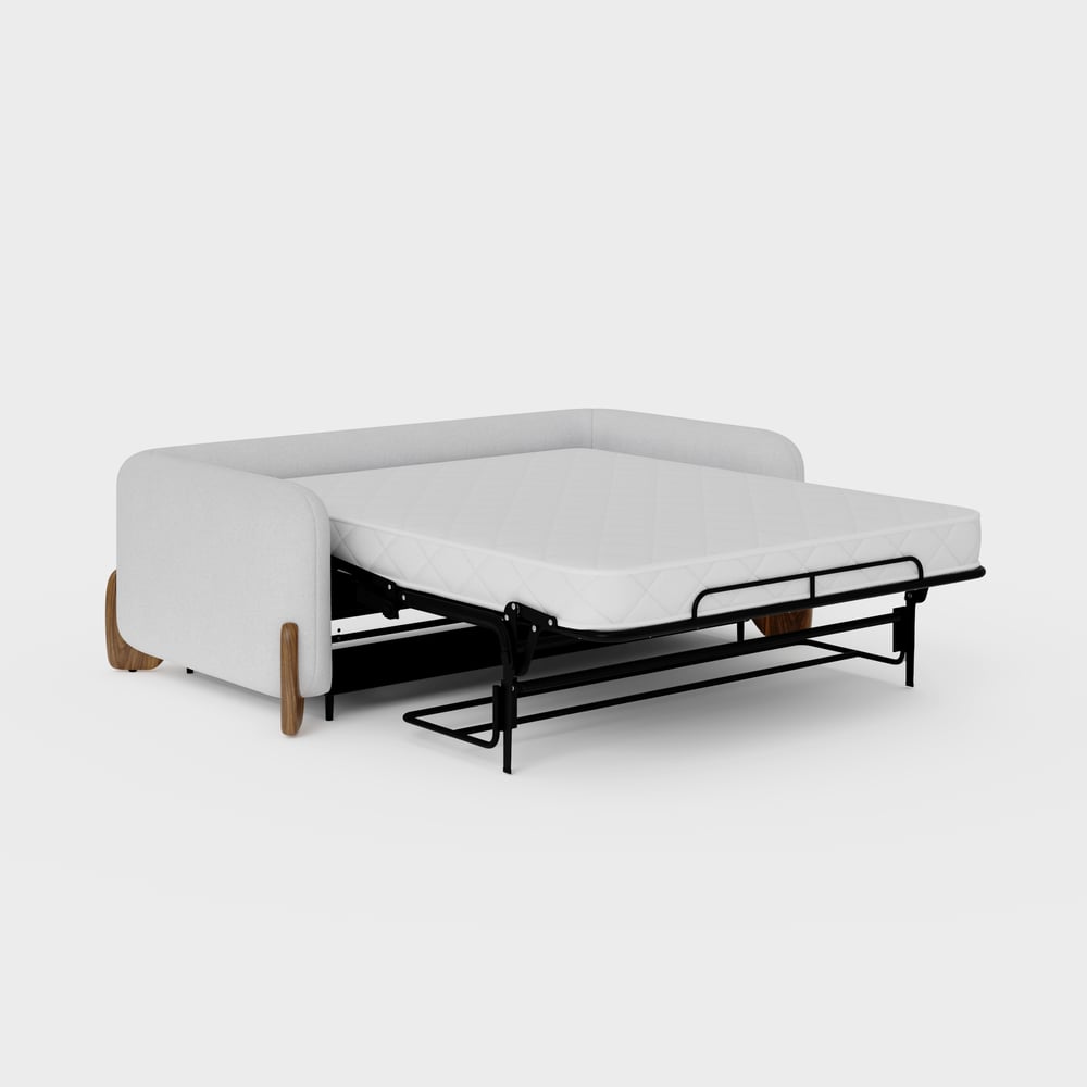 Curva Queen 3-Seater Sofa Bed Linen Pop Up Sleeper Sofa with Mattress window image