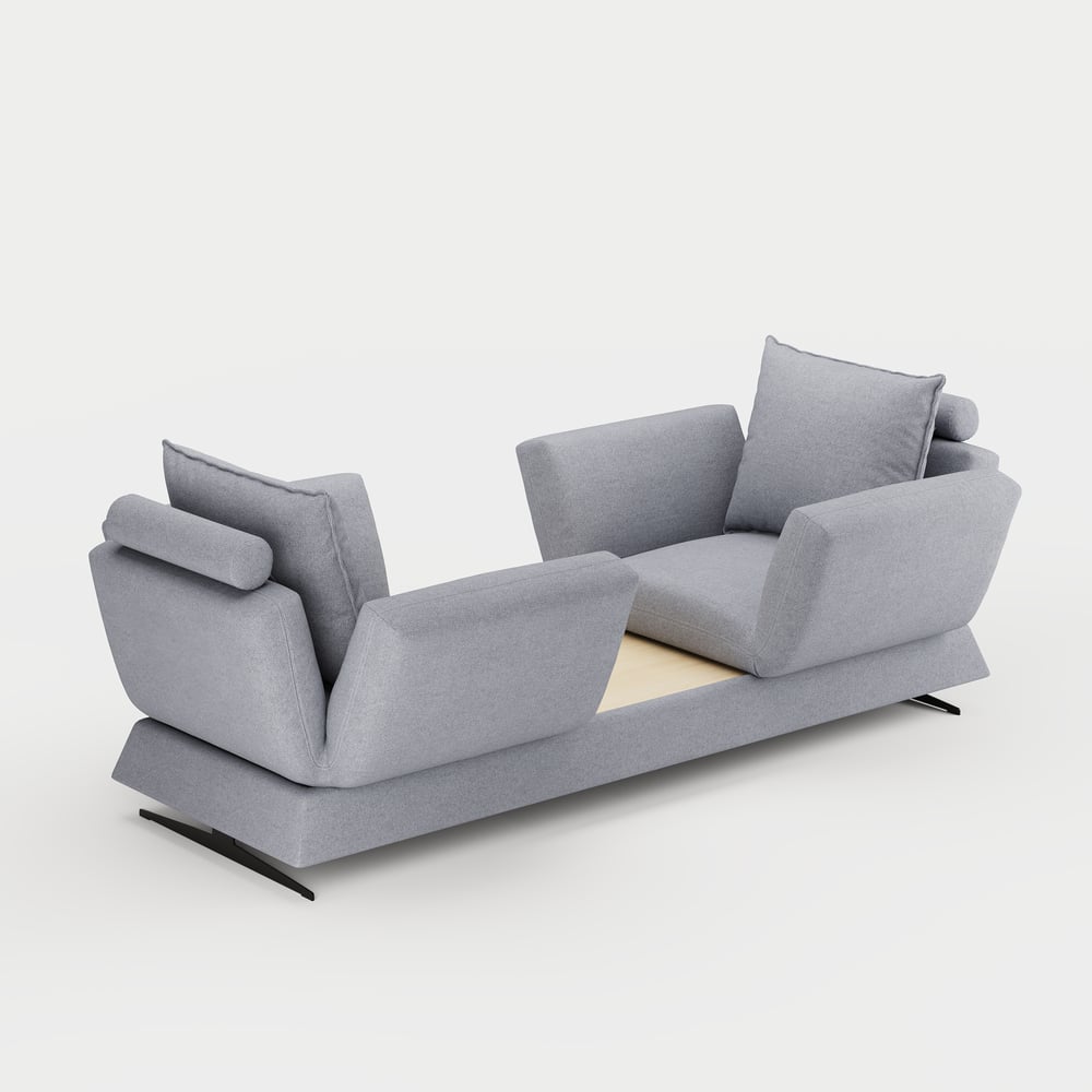 Canapé-lit convertible 2 places en lin image de fenêtre