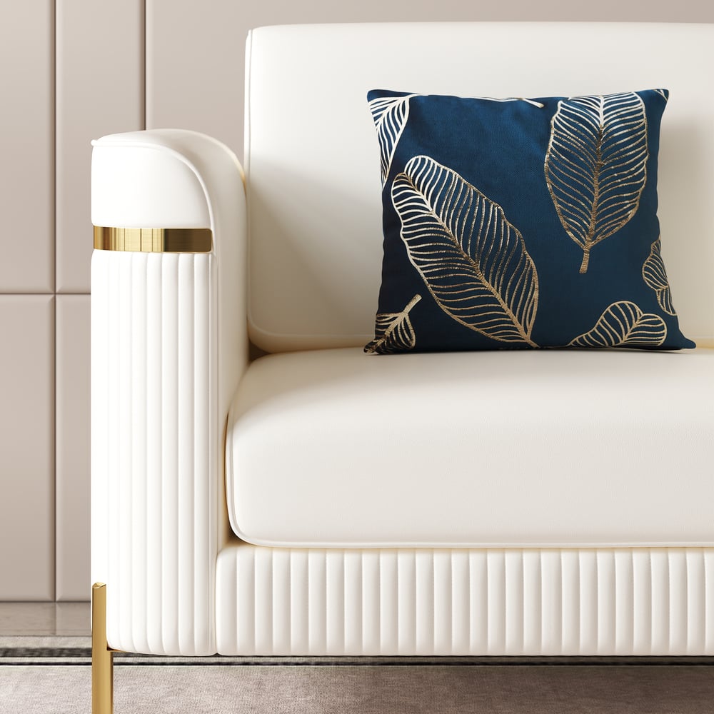 Vertex Modern Leather 3-Piece Living Room Sofa Set window image